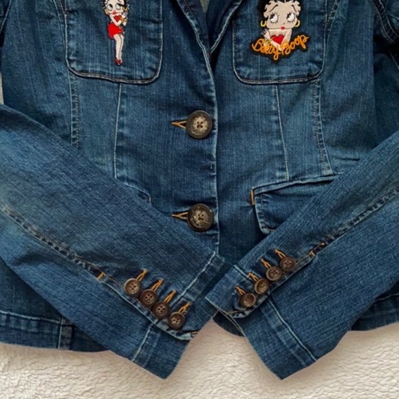 Betty Boop Patches Mossimo Jean Jacket - Picture 4 of 14